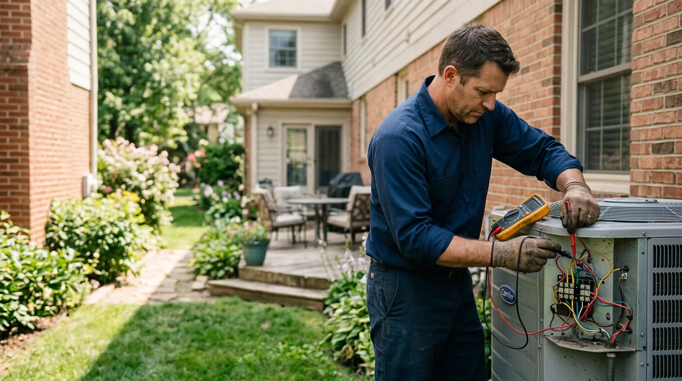 HVAC technician working near Natoma, KS